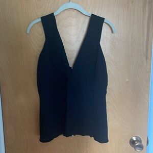 Trouvé tank top with silver zipper back size small